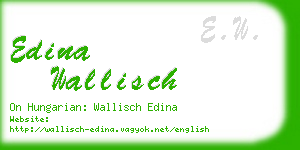 edina wallisch business card